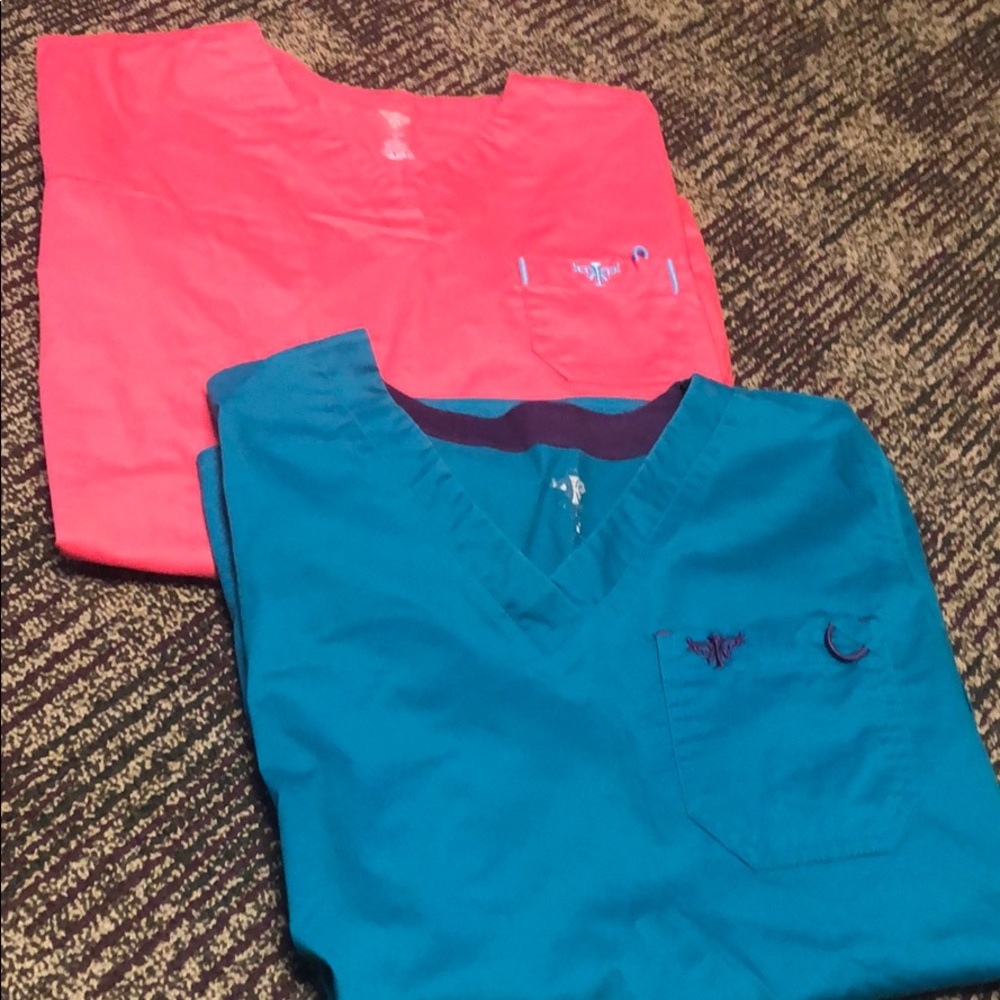 Med Couture EZ Flex Scrub Tops worn twice